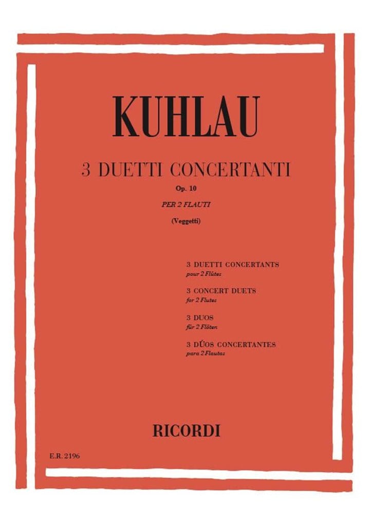 3 Duetti Concertanti Op. 10